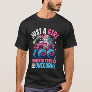 T-shirt Juste une fille qui aime les monstres trucks et le