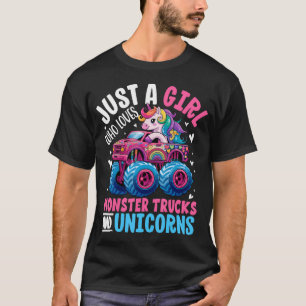 T-shirt Juste une fille qui aime les monstres trucks et le