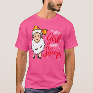 T-shirt Juste une fille qui aime les moutons