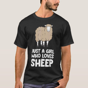 T-shirt Juste une fille qui aime les moutons ferme animal
