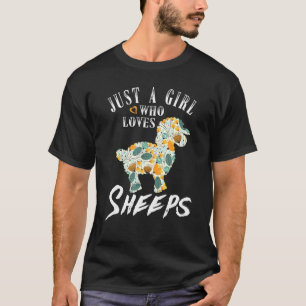 T-shirt Juste Une Fille Qui Aime Les Moutons Mignons Mouto