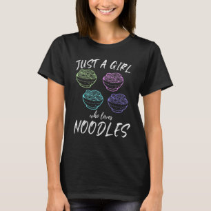 T-shirt Juste Une Fille Qui Aime Les Nouilles Thème Nourri