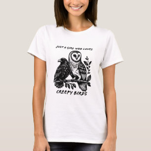 T-shirt Juste Une Fille Qui Aime Les Oiseaux Déplaisants B
