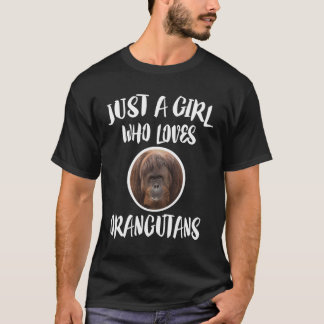 T-shirt Juste Une Fille Qui Aime Les Orangutans