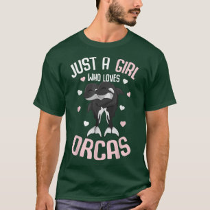 T-shirt Juste Une Fille Qui Aime Les Orques Baleines Enfan