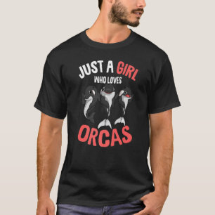 T-shirt Juste Une Fille Qui Aime Les Orques Baleines Fille