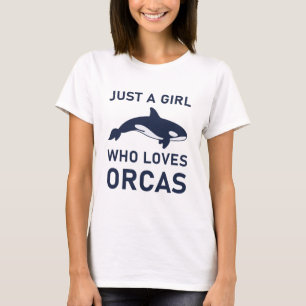 T-shirt Juste Une Fille Qui Aime Les Orques Drôle Orca