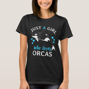 T-shirt Juste Une Fille Qui Aime Les Orques Tueurs Baleine