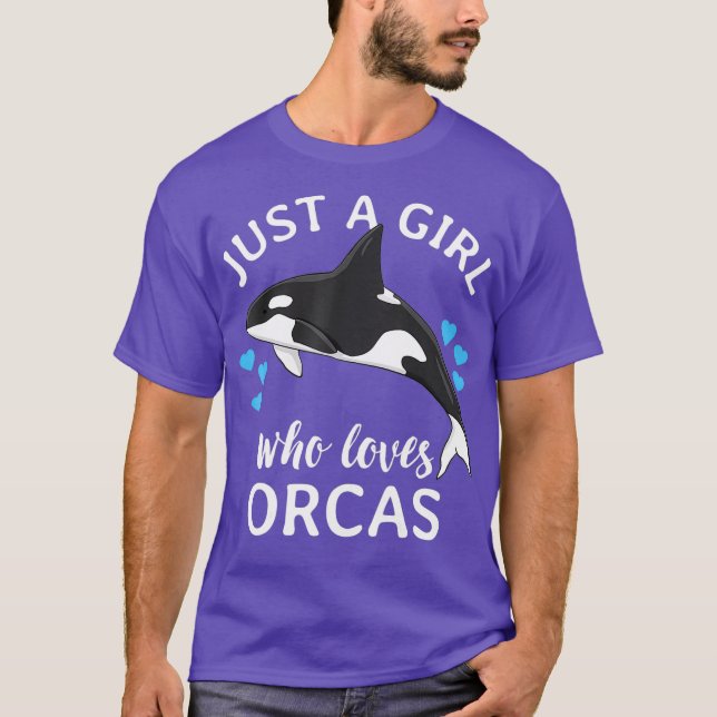 T-shirt Juste Une Fille Qui Aime Les Orques Tueurs Baleine (Devant)