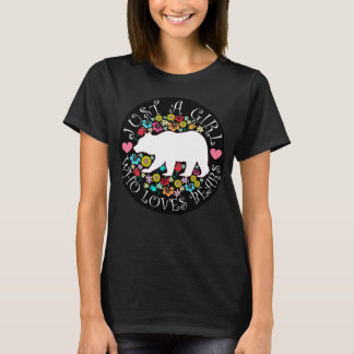 T-shirt Juste une fille qui aime les ours