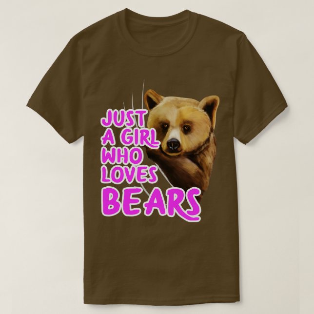 T-shirt Juste Une Fille Qui Aime Les Ours (Design devant)