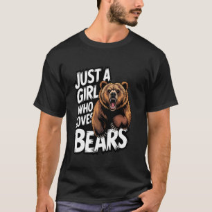 T-shirt Juste Une Fille Qui Aime Les Ours Amoureux Filles 