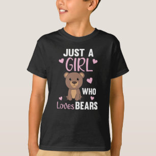 T-shirt Juste une fille qui aime les ours - Ours doux