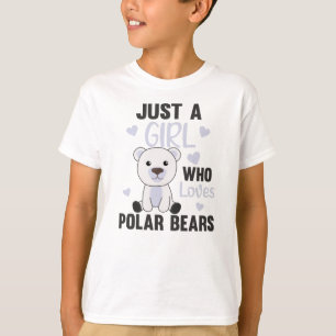 T-shirt Juste Une Fille Qui Aime Les Ours Polaires - Migno