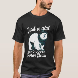 T-shirt Juste Une Fille Qui Aime Les Ours Polaires Mignons