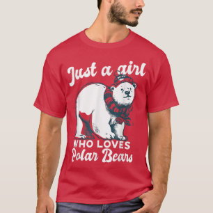 T-shirt Juste Une Fille Qui Aime Les Ours Polaires Mignons