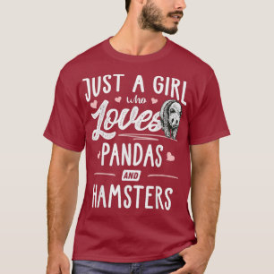 T-shirt Juste Une Fille Qui Aime Les Pandas Et Hamsters Ca