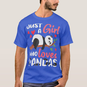 T-shirt Juste Une Fille Qui Aime Les Pandas Mignonnes Pand