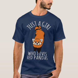 T-shirt Juste une fille qui aime les pandas rouges 4