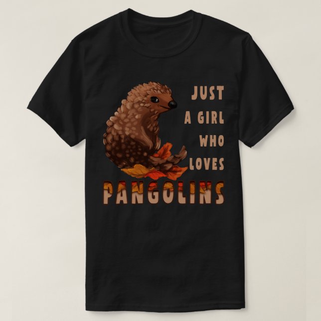T-shirt Juste une fille qui aime les pangolins (Design devant)
