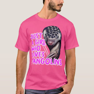 T-shirt Juste une fille qui aime les pangolins