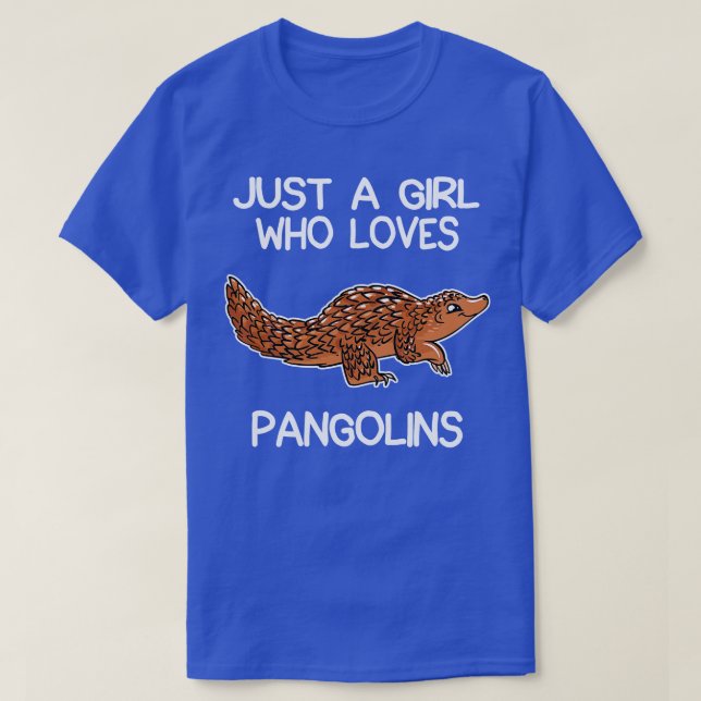 T-shirt Juste une fille qui aime les pangolins 2 (Design devant)