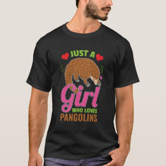 T-shirt Juste Une Fille Qui Aime Les Pangolins Animal Pang