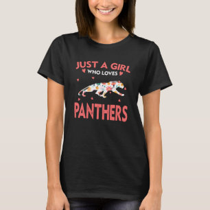 T-shirt Juste Une Fille Qui Aime Les Panthers Animal Pour 
