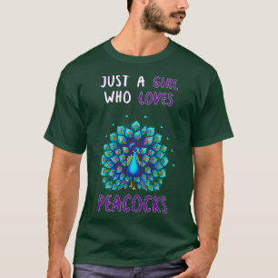 T-shirt Juste une fille qui aime les paons