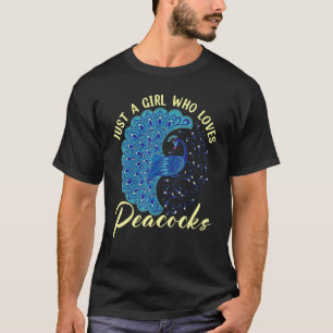 T-shirt Juste une fille qui aime les paons