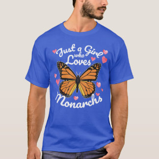 T-shirt Juste une fille qui aime les papillons Amour Monar