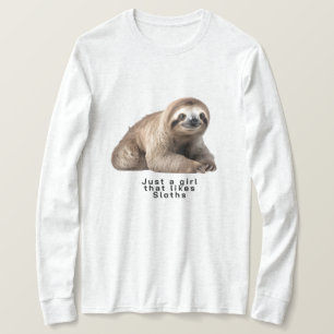 T-shirt juste une fille qui aime les paresseux