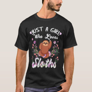 T-shirt Juste Une Fille Qui Aime Les Paresseux Animal Amou