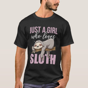 T-shirt Juste Une Fille Qui Aime Les Paresseux Animal Qui 