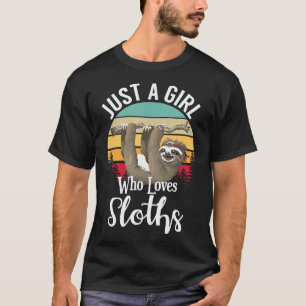 T-shirt Juste Une Fille Qui Aime Les Paresseux Coucher De