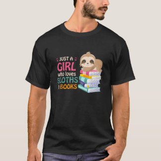 T-shirt Juste Une Fille Qui Aime Les Paresseux Et Les Livr