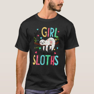 T-shirt Juste Une Fille Qui Aime Les Paresseux Fête Des Mè