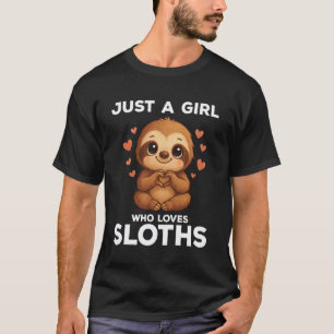 T-shirt Juste une fille qui aime les paresseux Mignon pare