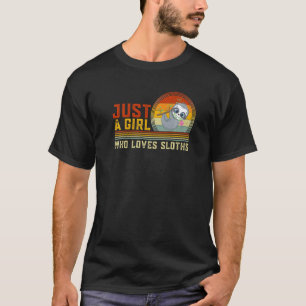 T-shirt Juste Une Fille Qui Aime Les Paresseux Mignon Pare