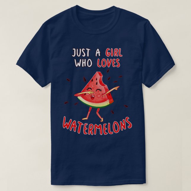 T-shirt Juste une fille qui aime les pastèques (Design devant)