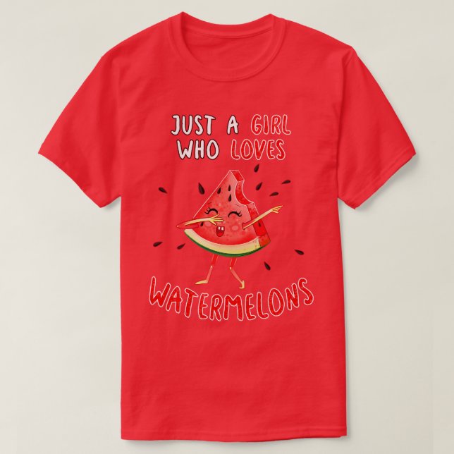 T-shirt Juste une fille qui aime les pastèques (Design devant)