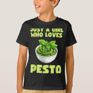 T-shirt Juste une fille qui aime les pâtes au basilic au p