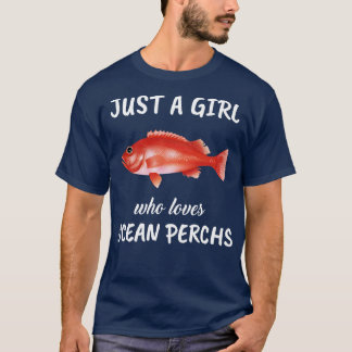 T-shirt Juste Une Fille Qui Aime Les Perchs Océaniques