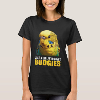 T-shirt Juste une fille qui aime les perruches. Perruches