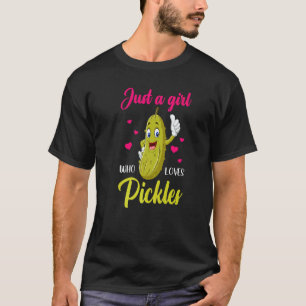 T-shirt Juste une fille qui aime les pickles cornichon vég