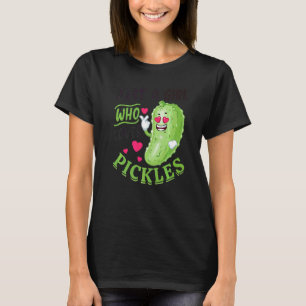 T-shirt Juste une fille qui aime les pickles Pickle végane