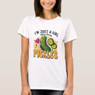 T-shirt Juste Une Fille Qui Aime Les Pickles - Végétan Drô
