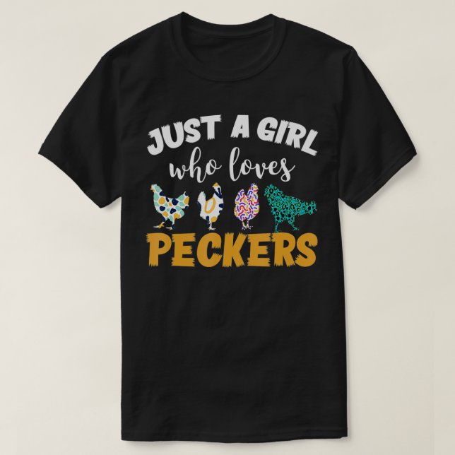 T-shirt Juste une fille qui aime les pics (Design devant)