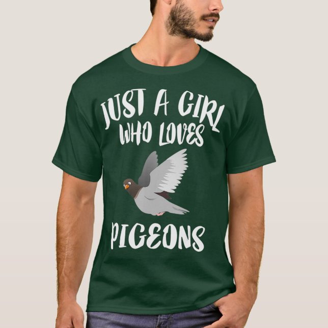 T-shirt Juste Une Fille Qui Aime Les Pigeons Birding Propr (Devant)