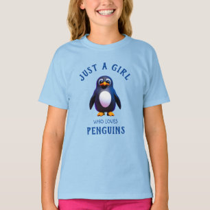 T-shirt Juste une fille qui aime les pingouins